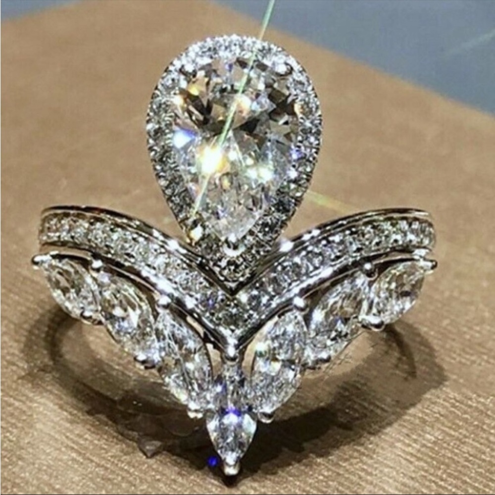 NEW Unique 925 Sterling silver Diamond 💎 Ring - Picture 8 of 10